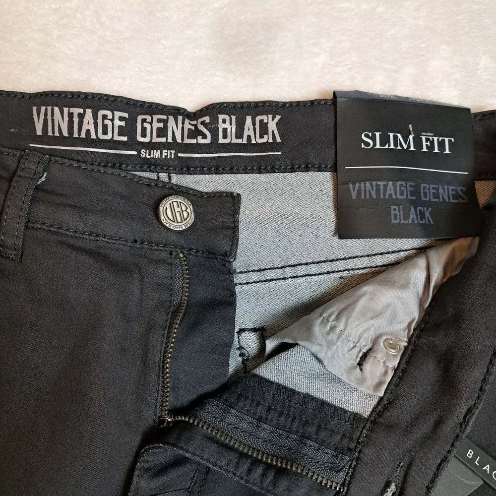 VGB Vintage Genes Black Men's Stretch Gray Jeans Size 34X30 New